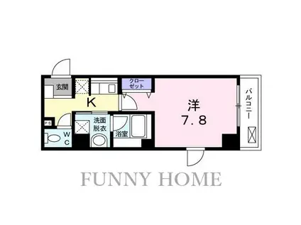 エヴァー プロニティー・ヒロ(1K/3階)の間取り写真