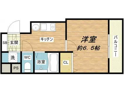 ランドマークシティ大阪城南第2(1K/10階)の間取り写真