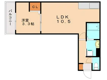 STAY HOME(1LDK/1階)の間取り写真