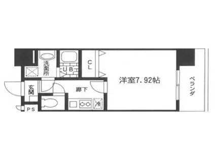 アンプルールべトン ラ・プティ―ル(1K/4階)の間取り写真