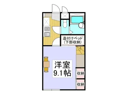 レオパレスピュアフル(1K/2階)の間取り写真