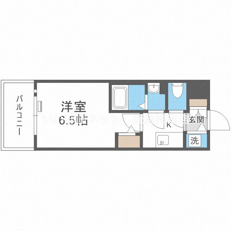 エスリード大阪プライムゲート(1K/10階)の間取り写真