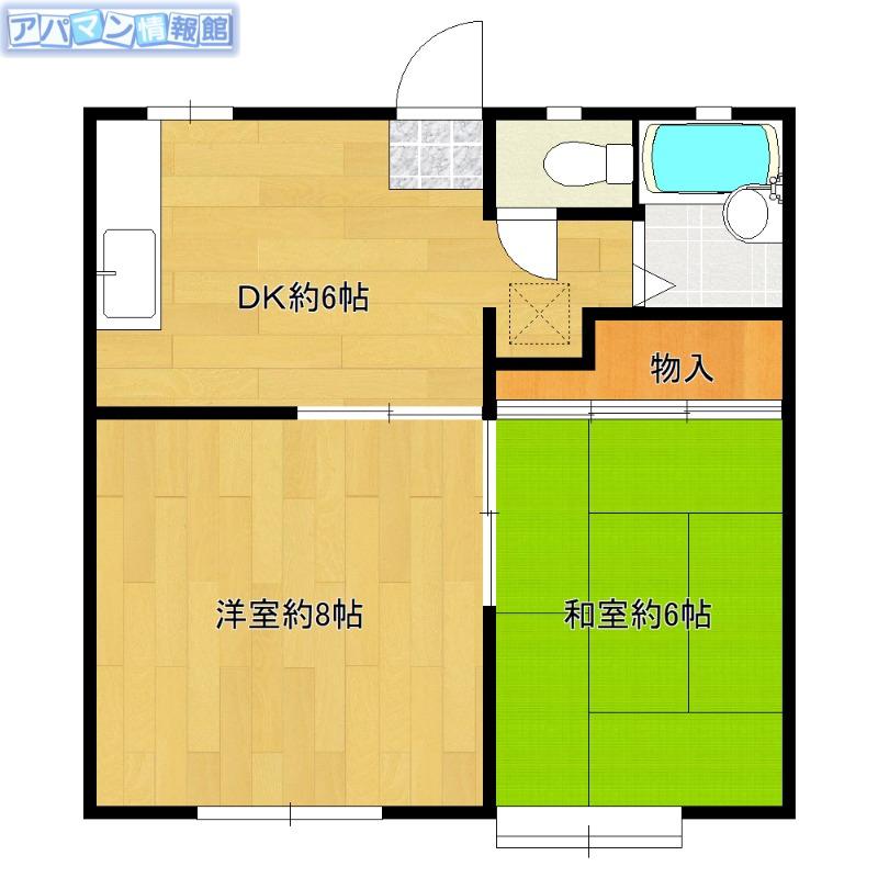 パークタウン(2DK/1階)の間取り写真