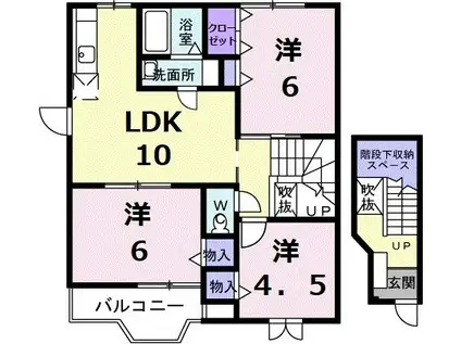 クレストールJ&N(3LDK/2階)の間取り写真