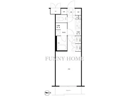 ルーブル三軒茶屋伍番館(1K/4階)の間取り写真