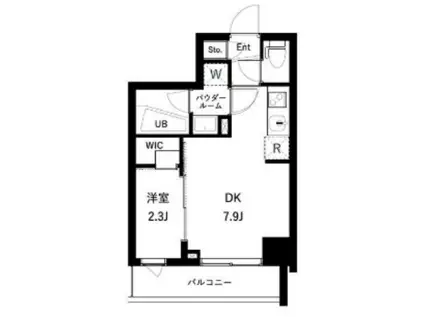 アジールコート桜上水(1DK/6階)の間取り写真