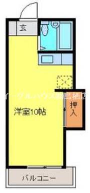 代官町ハイツ(ワンルーム/1階)の間取り写真