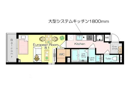 平松7丁目マンション(1K/3階)の間取り写真