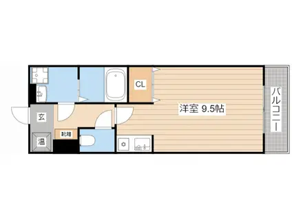 パリオ仁保(ワンルーム/2階)の間取り写真