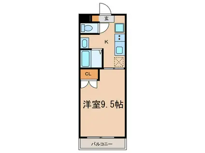 EAU DE VIE槙島(1K/4階)の間取り写真