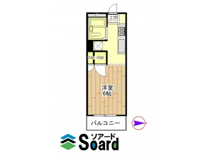 メゾン三貴(1K/2階)の間取り写真