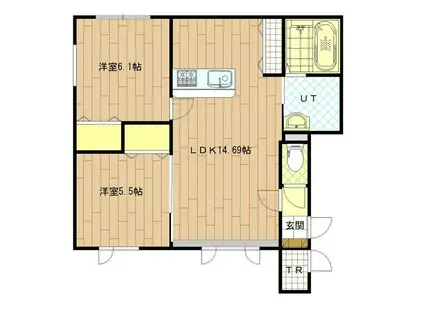 コスモKITANO(2LDK/2階)の間取り写真