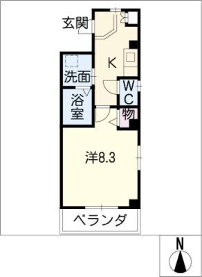 CASA LUMACA(1K/2階)の間取り写真