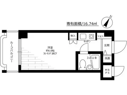 ライオンズステーションプラザ杉田(ワンルーム/4階)の間取り写真