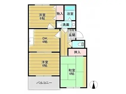 サードプレステージ(3DK/1階)の間取り写真