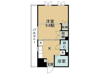 ラ・プチット・メゾン(1K/3階)の間取り写真