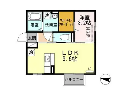 ＪＲ白新線 新発田駅 徒歩12分 2階建 築13年(1LDK/2階)の間取り写真