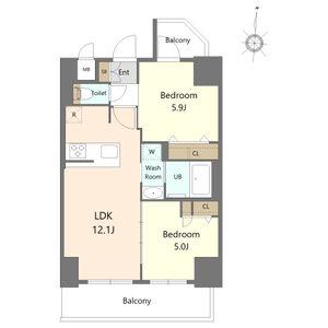 S-RESIDENCE高岳ARDENT(2LDK/9階)の間取り写真