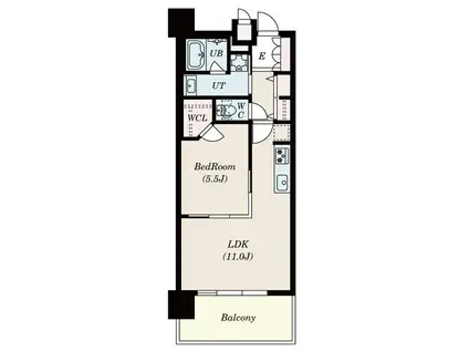 S-RESIDENCE本郷II(1LDK/8階)の間取り写真