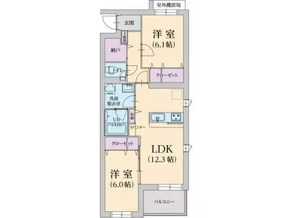 アルフィーネ(2SLDK/2階)の間取り写真