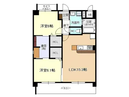 コンフォート・トリア(2SLDK/3階)の間取り写真