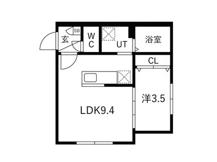 ONE-SOEN(1LDK/2階)の間取り写真