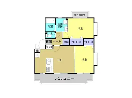 グローリー野田II(2LDK/3階)の間取り写真