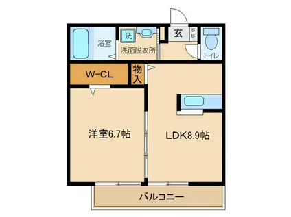 メゾン・ド・辻本(1LDK/3階)の間取り写真