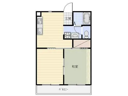 SAINT MAISON(2DK/1階)の間取り写真