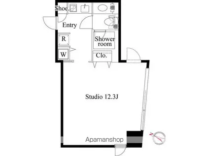 カスタリア水天宮II(ワンルーム/11階)の間取り写真