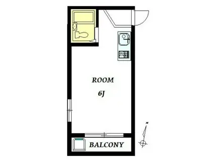 ジュネパレス習志野第19(ワンルーム/3階)の間取り写真