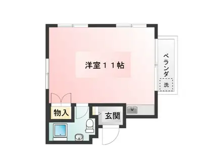 ハイツ北品川(ワンルーム/2階)の間取り写真