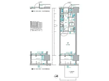 セントラルプレイス新宿御苑前(1K/8階)の間取り写真