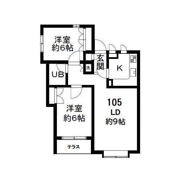 ユニハイム目黒(2LDK/1階)の間取り写真