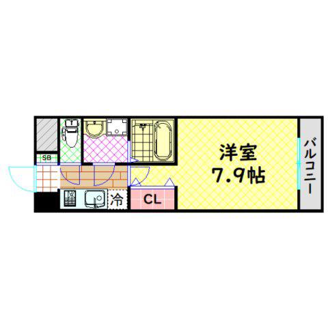 コータコート(1K/3階)の間取り写真