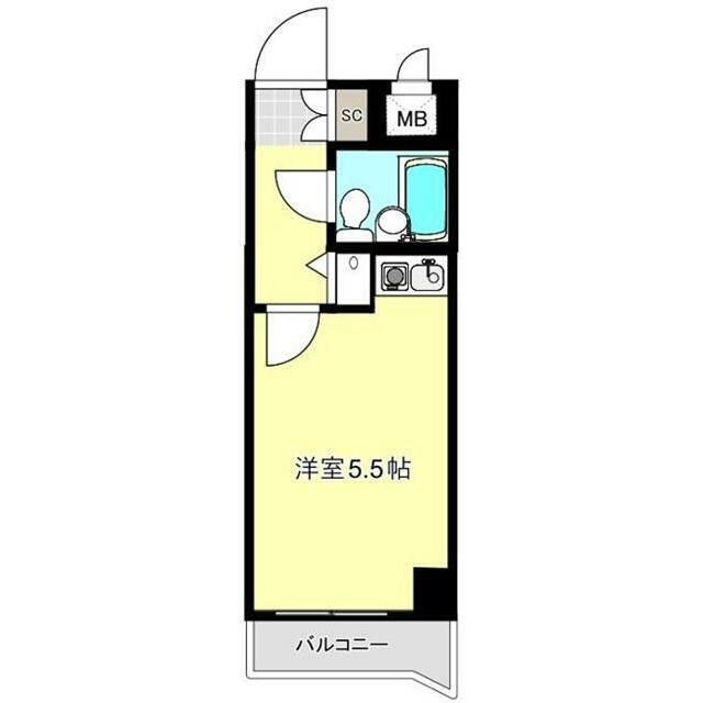 ライオンズプラザ海老名(ワンルーム/3階)の間取り写真