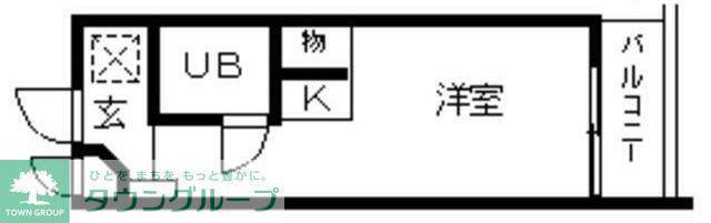 TOP元住吉(ワンルーム/1階)の間取り写真