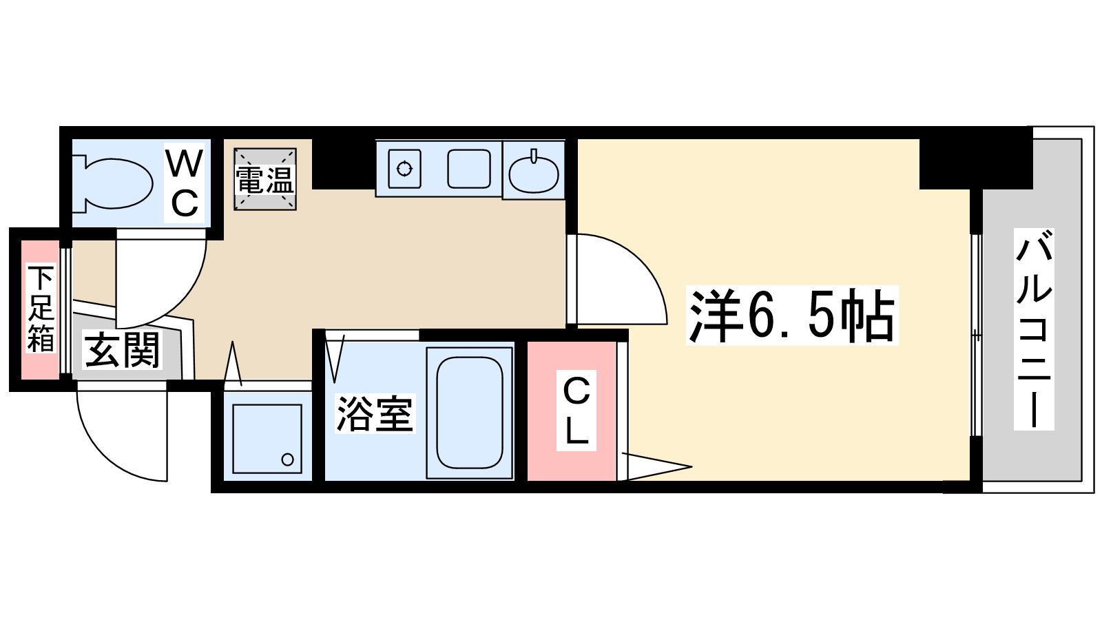 プレサンス梅田フロンティア(1K/7階)の間取り写真
