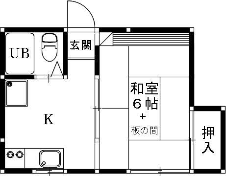 コーポ翔(1K/1階)の間取り写真