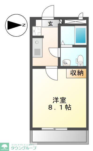 ビオス北朝霞(1K/6階)の間取り写真