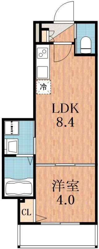 F ASECIA IASO(1LDK/1階)の間取り写真