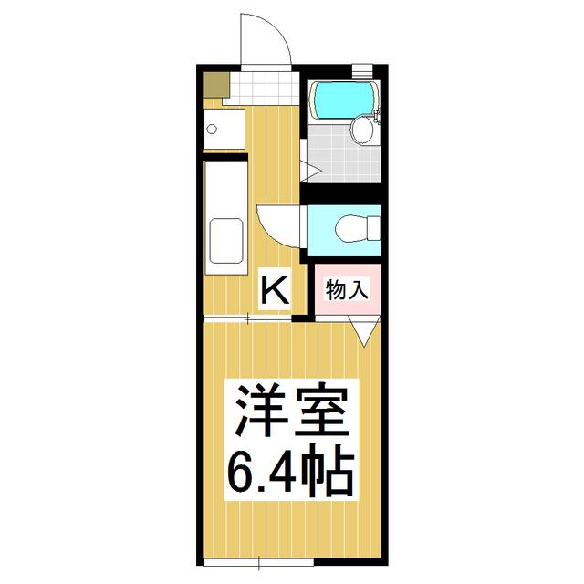 フォーレスK2(1K/2階)の間取り写真