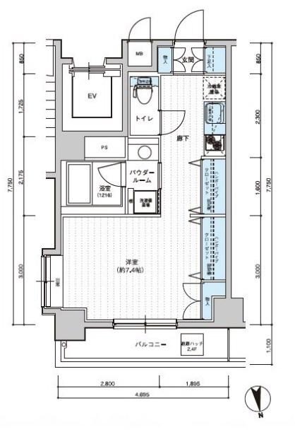 メインステージ西葛西II(ワンルーム/2階)の間取り写真