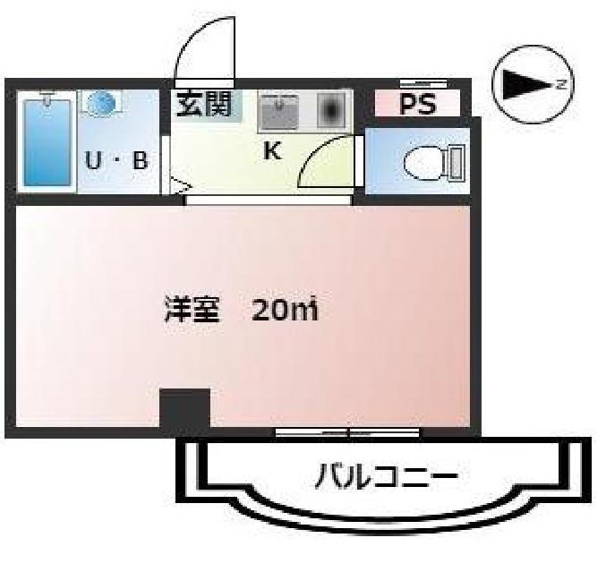 三景マンション(ワンルーム/3階)の間取り写真
