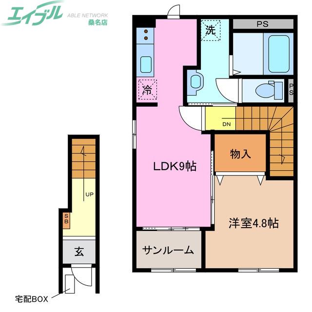 筒尾4丁目アパート(1LDK/2階)の間取り写真