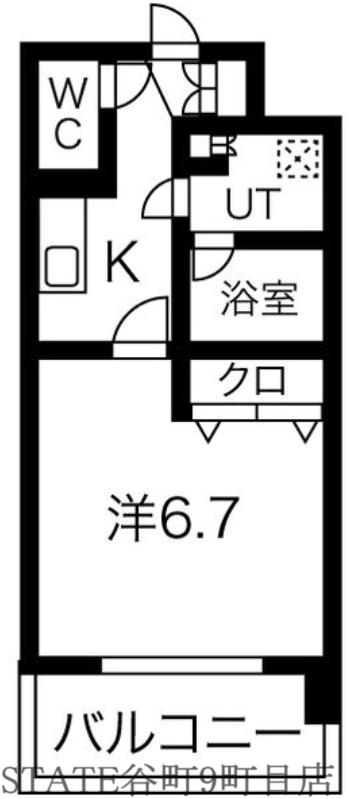 MIKIGARDEN(1K/3階)の間取り写真