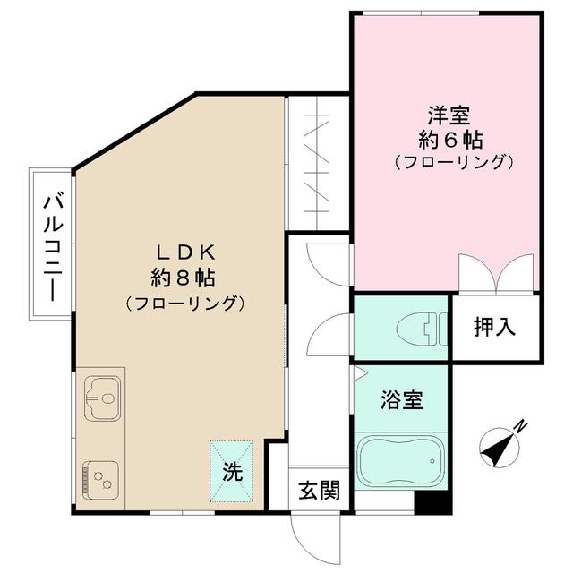 E-SUMA INADAZUTSUMIイースマイナダヅツミ(1LDK/1階)の間取り写真