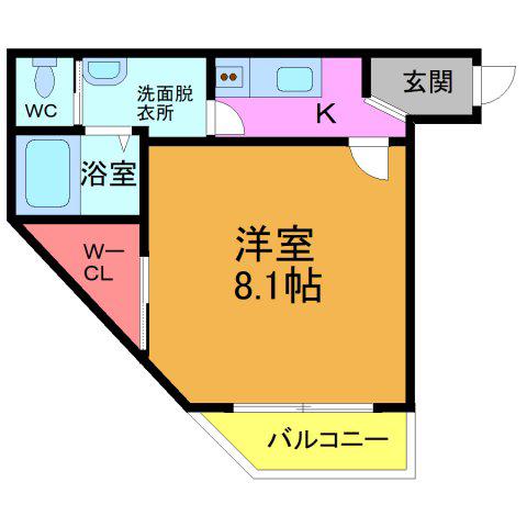 STANZA FERICEII(1K/2階)の間取り写真
