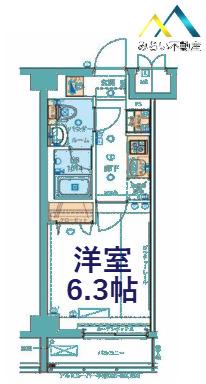 SHOKEN RESIDENCE 横浜生麦1(1K/2階)の間取り写真