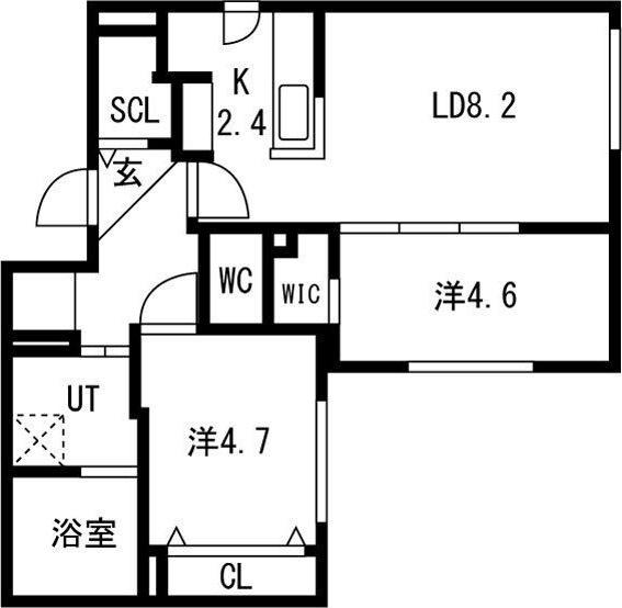 PARTENZA(2LDK/4階)の間取り写真